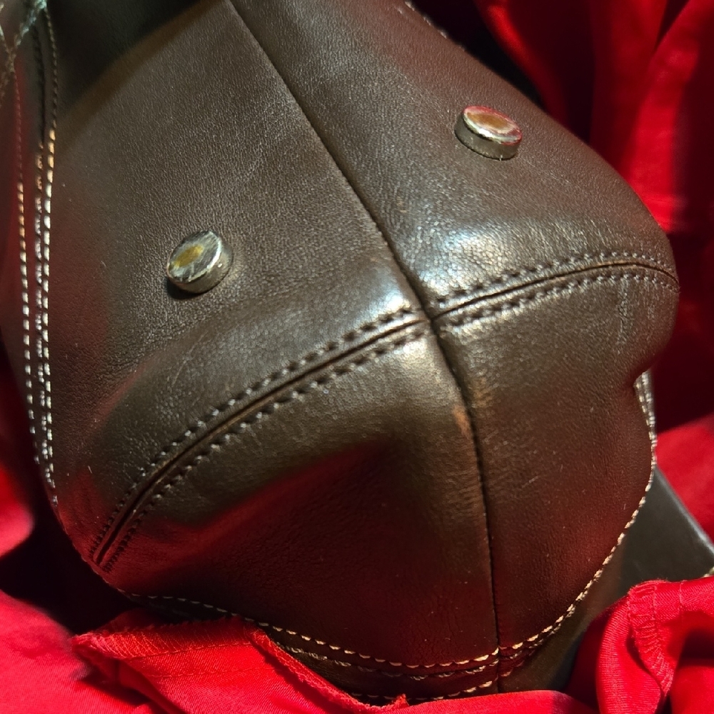 Coach Dark Brown Leather Handbag - Picture 6 of 16